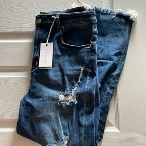 Risen high-rise girlfriend jeans in size 2XL